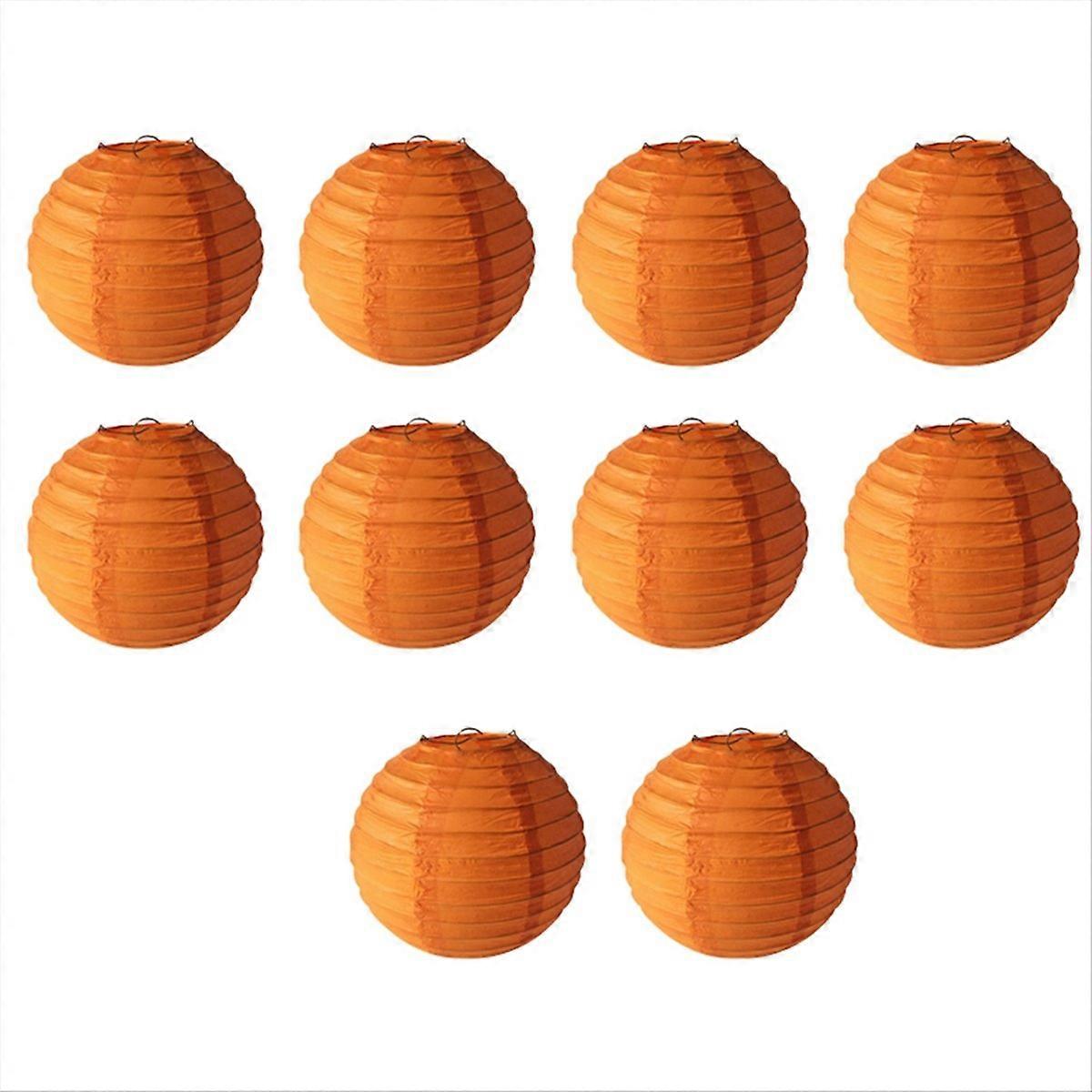 Orange Paper lanterns, diy round lanterns suitable for weddings