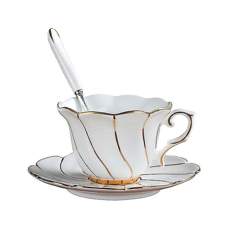 Coffee Tea Sets China Coffee Cup Saucer Spoon Set 230ml Luxury Ceramic Mug Top Grade Porcelain Tea Cup