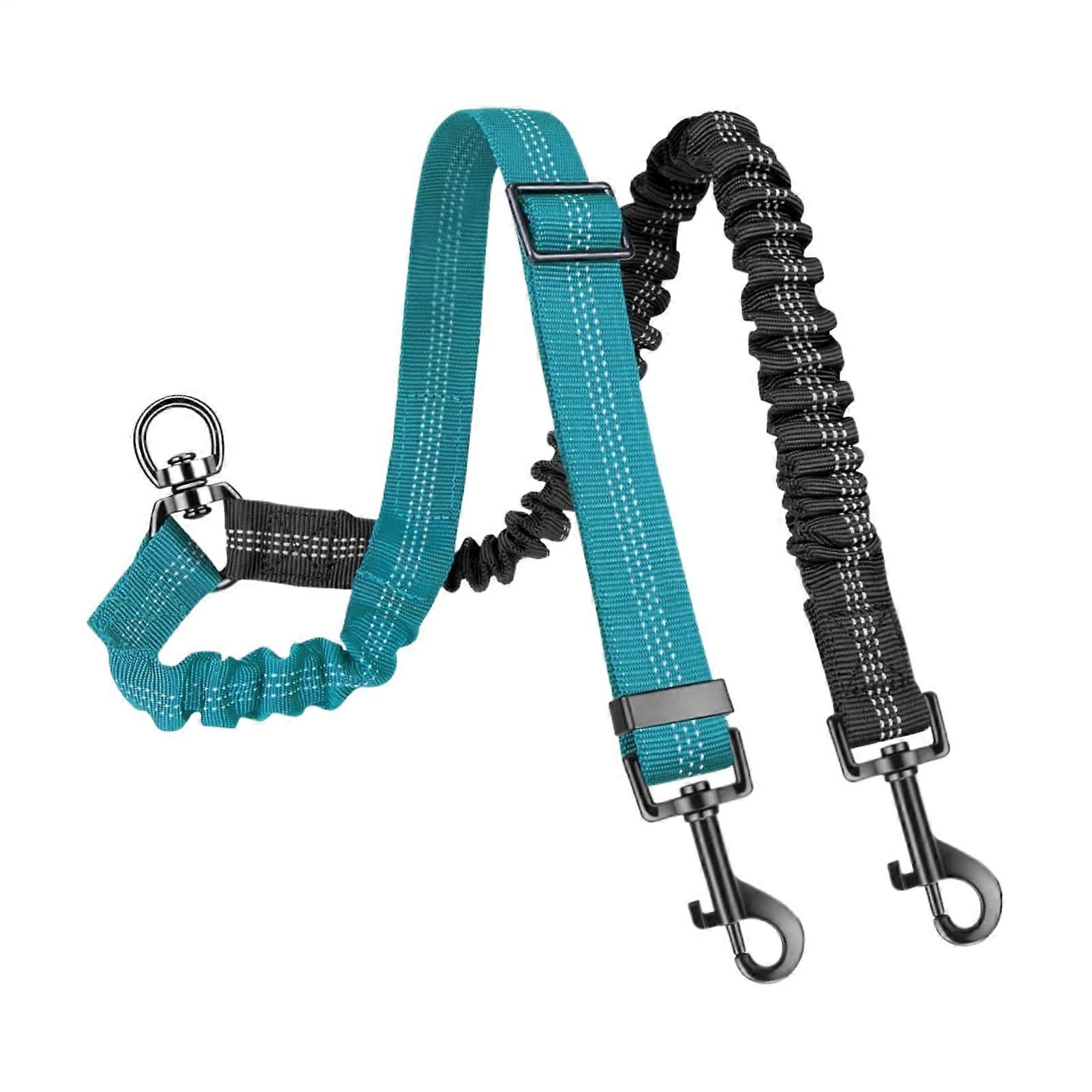 Dog Tow Rope 360Degree Rotatable ShockAbsorbing Knot Lead, 4565.9 Cm, Rope for Small to Large Breeds, LakeBlue