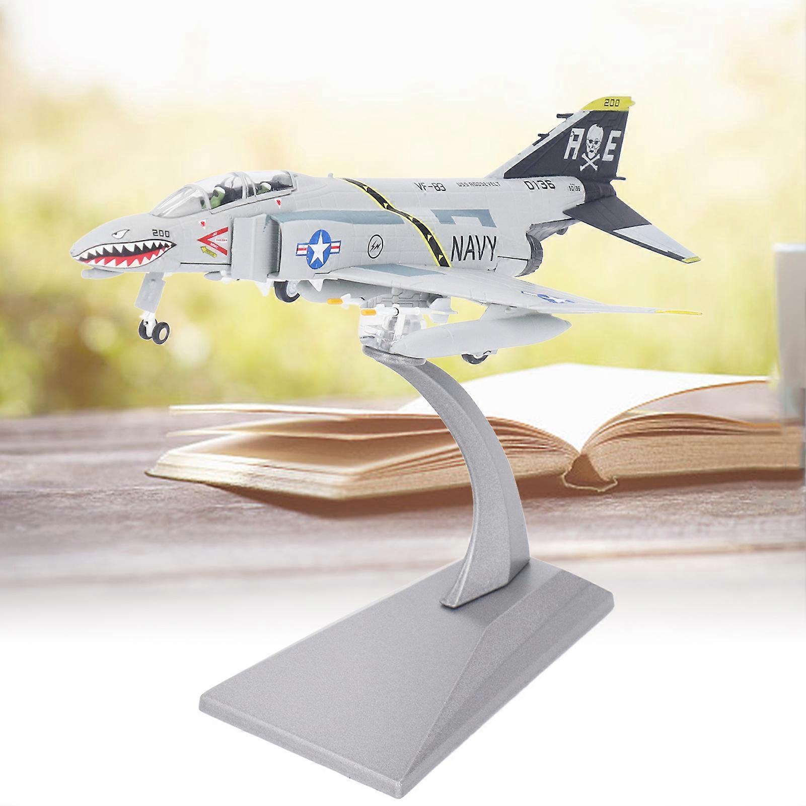 1:100 Fighter Plane Model Alloy Airplane Toy Die Casting Simulation Airplane Model with Display Stand 