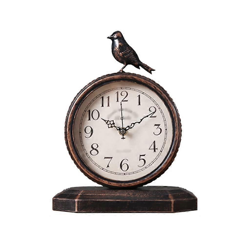 Table Clock Retro Desk Clock Vintage Pendulum Clock Living Room Decor Table Desk Decoration