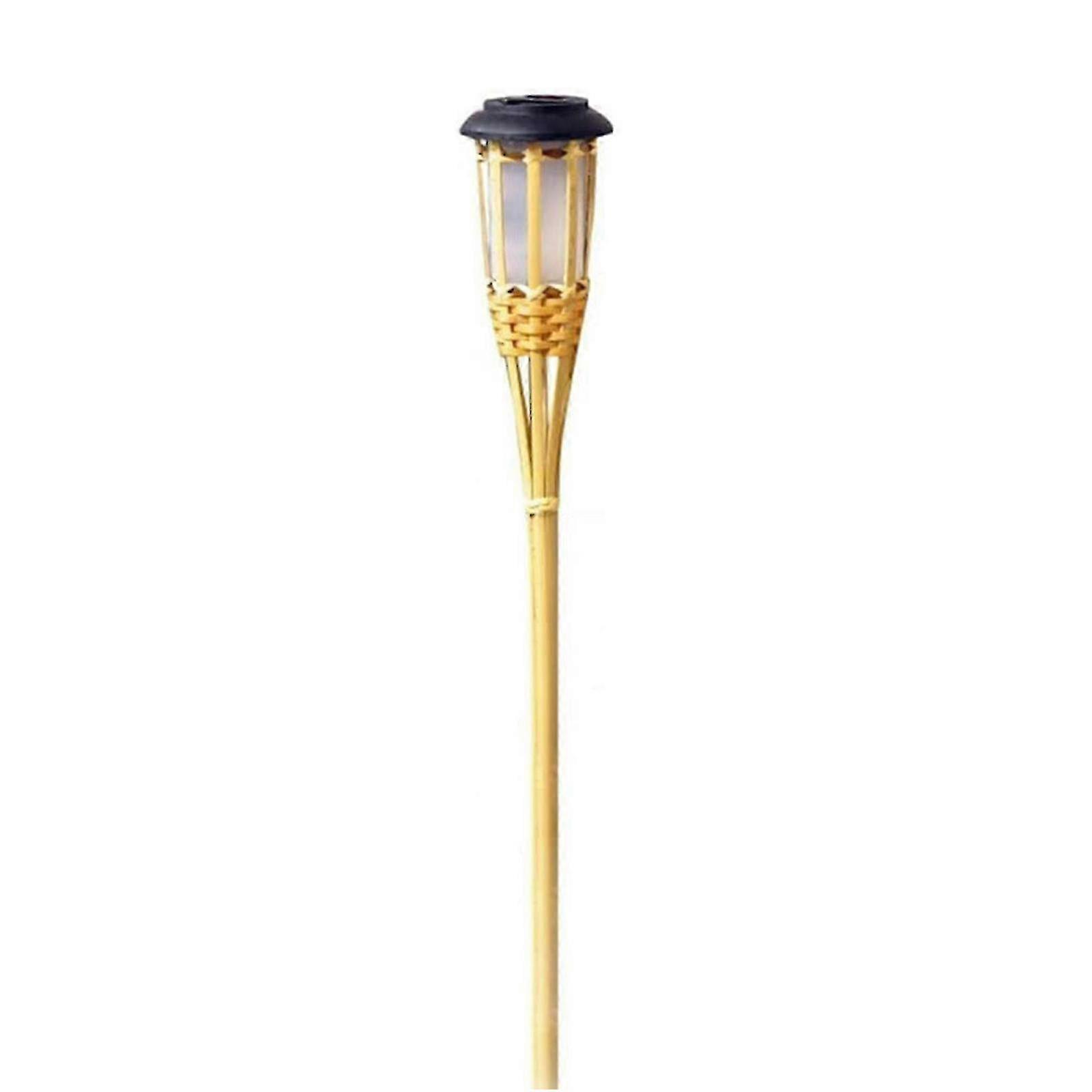 Decorative Bamboo Solar Flame Torch Lights for Pathways