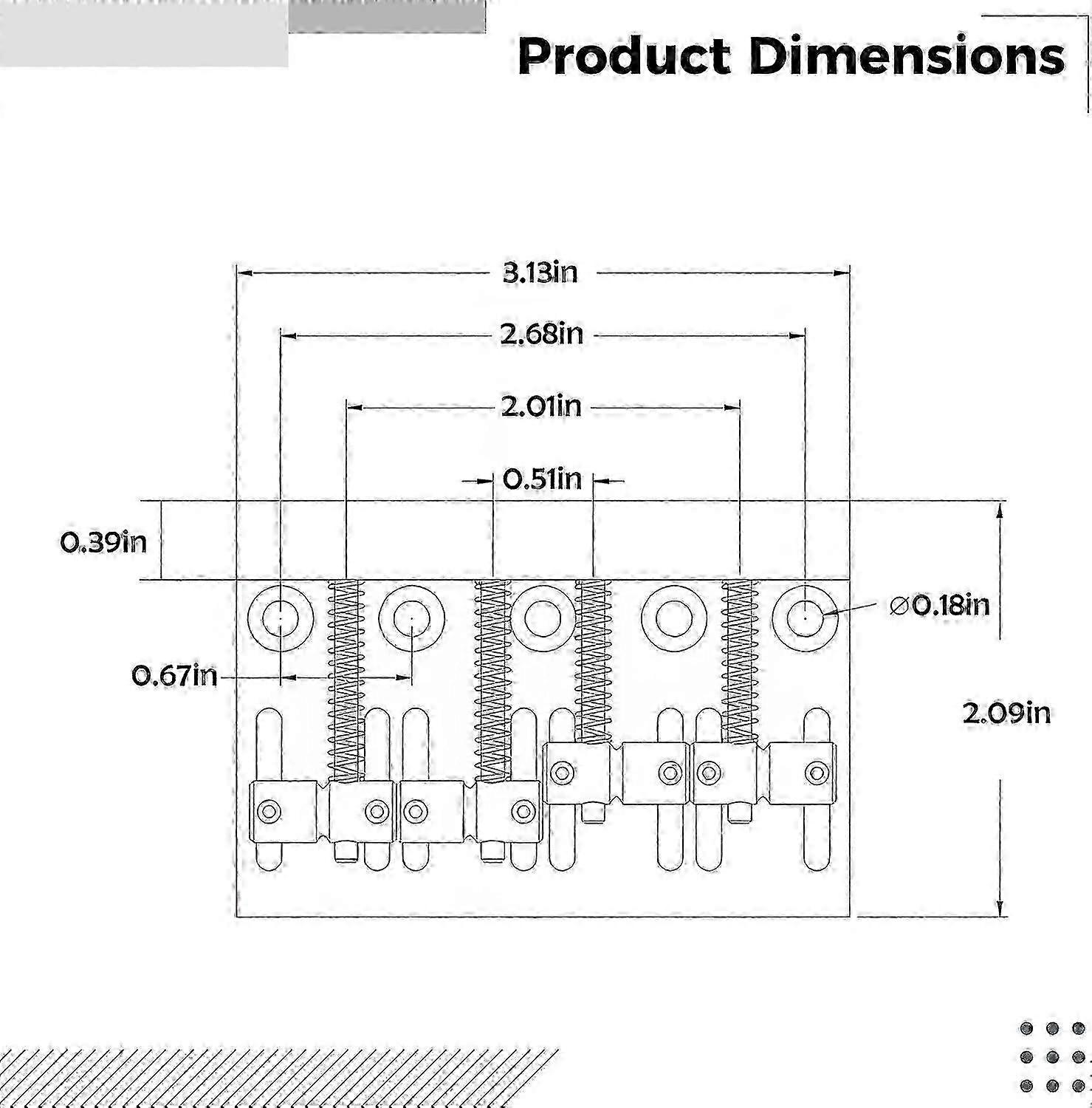 Chrome Plated Jazz Bass Bridge 4 String Electric Model Zinc Alloy Construction with Fixing Screws and Wrench