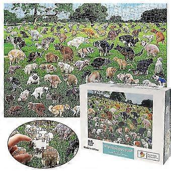1000 Pieces Jigsaw Puzzle 101 Pooping Puppies Dogs Pooping Puzzles