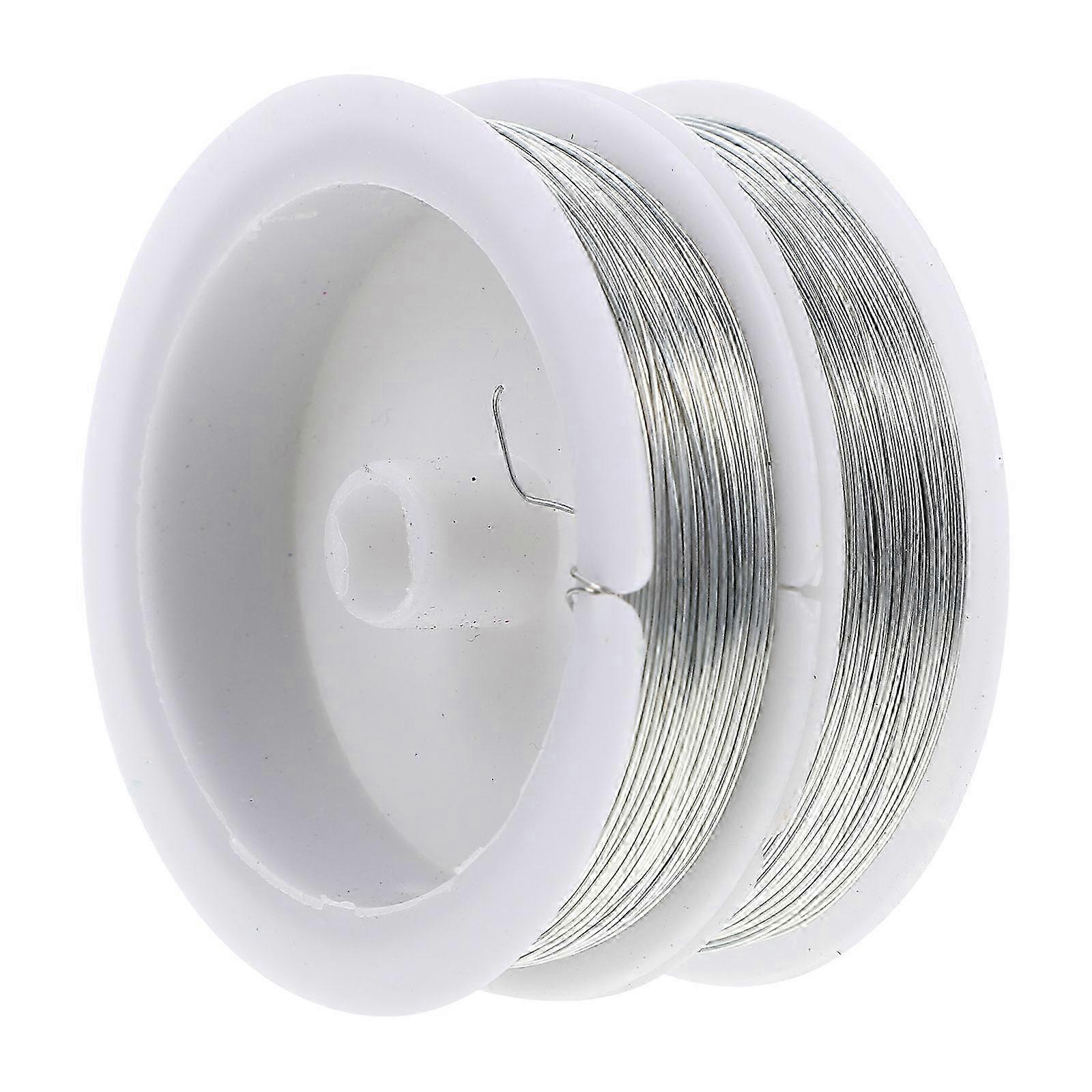 2 Rolls of Handmade Colored Wire Multi-function Fake Flower Bouquet Making Iron Wires6.6X6.6cmSilver SZRH