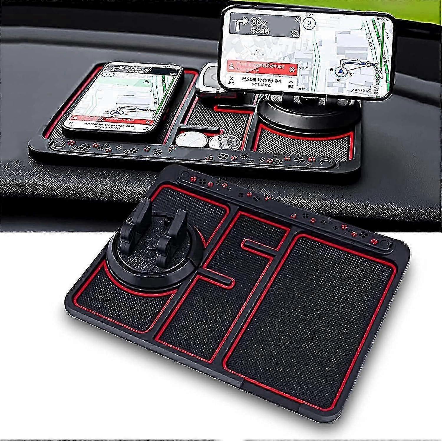 Universal Non-Slip Phone Pad for Car Dashboard, PVC Material Ensures Durability and Safety, Easy to Install (Red) 2025