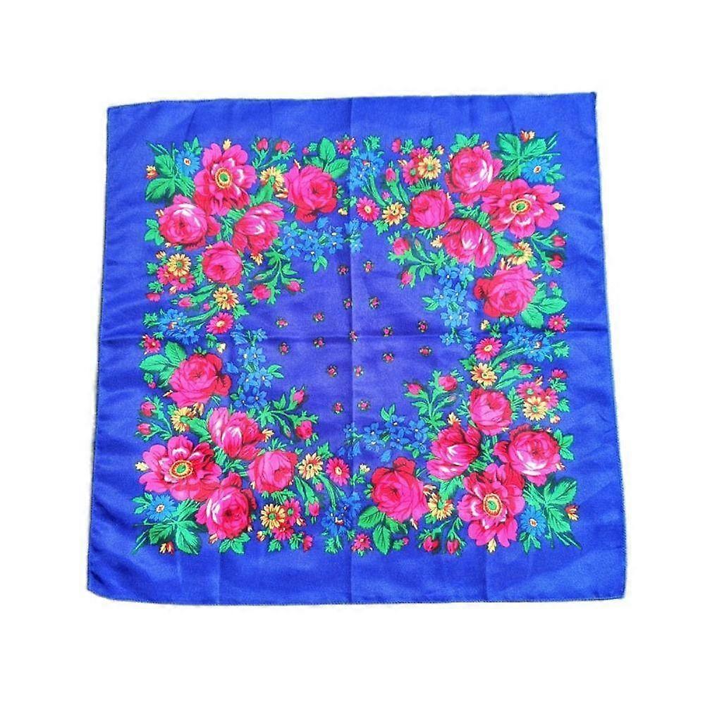 Ethnic Style Twill Printed Scarf Shawl Polyester Headwraps High Quality Square Shawl