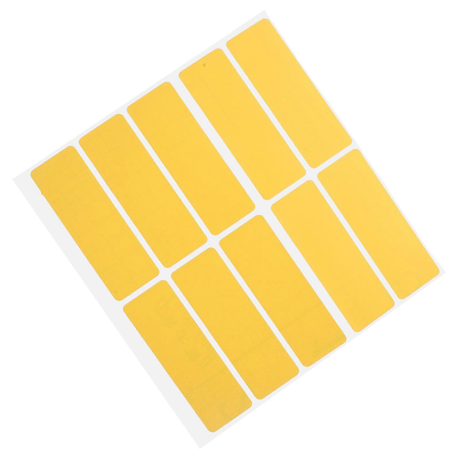 Yellow PVC Location Stickers for Desk Marking with 10Pcs for Workspace