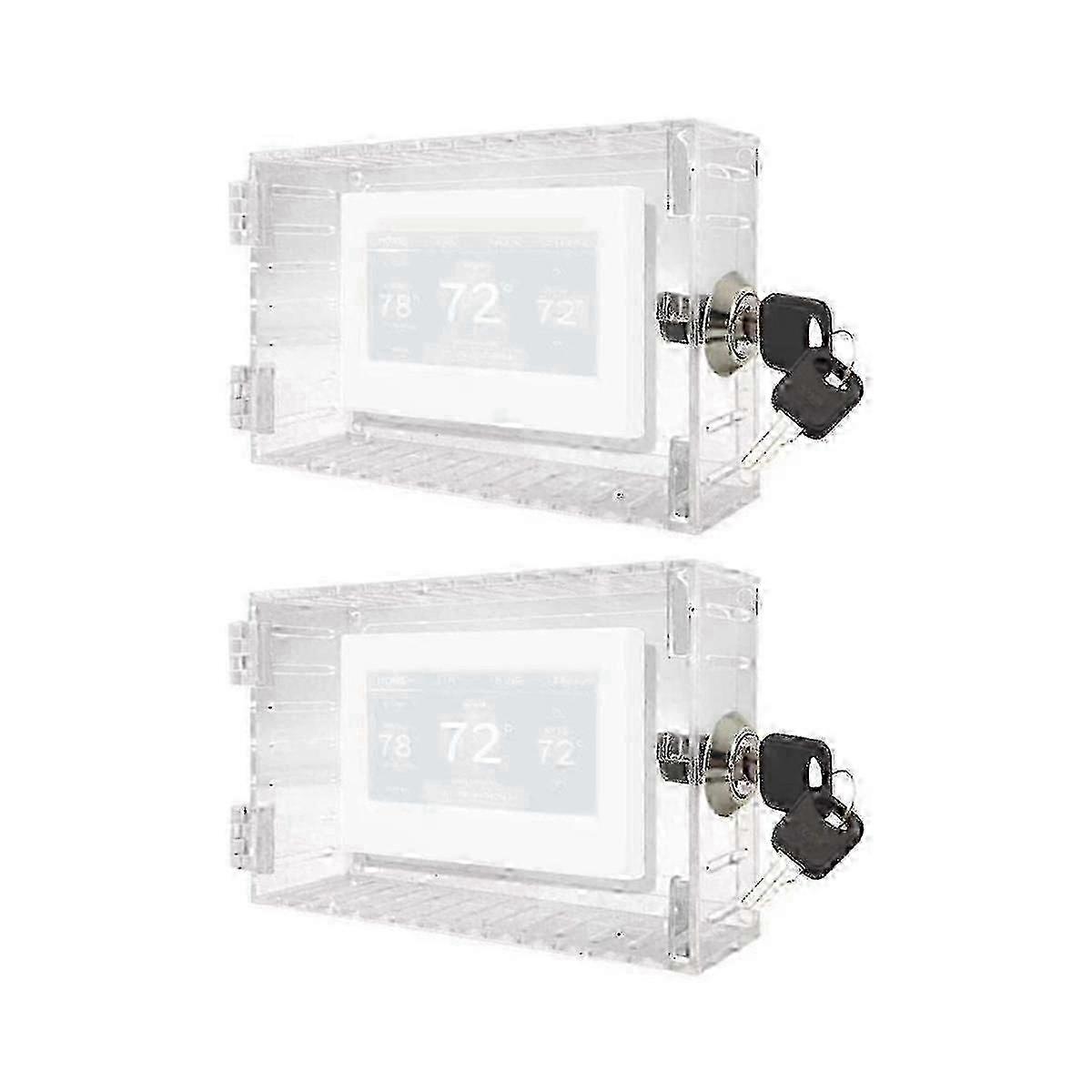 Universal Thermostat Lock Box With Key,clear Thermostat Cover For Thermostat On Wall,thermostat Gua