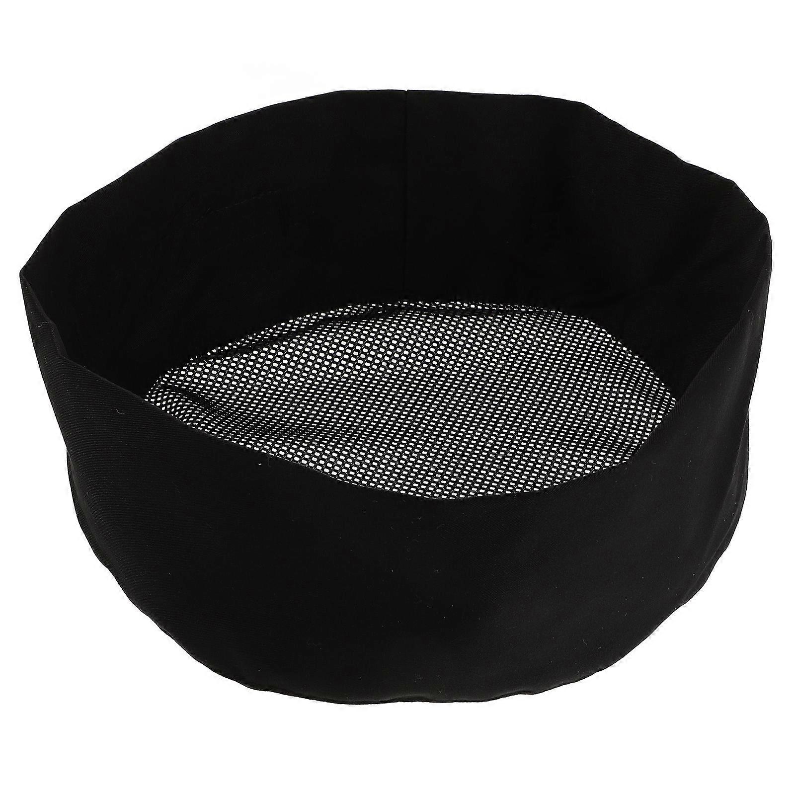 Adjustable Black Chef Hat Unisex Cotton Culinary Cap for Cooking Use