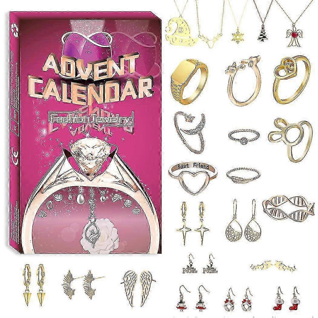 Festive Advent Calendar with Assorted Ornament Blind Boxes for Holidays