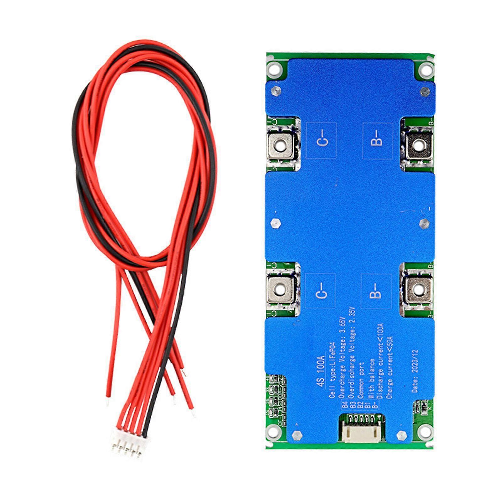 High Precise 4S 12V100A Lithium Batteries Overcurrent Protections Board Balanced Charging and Thermal Management Multicolor