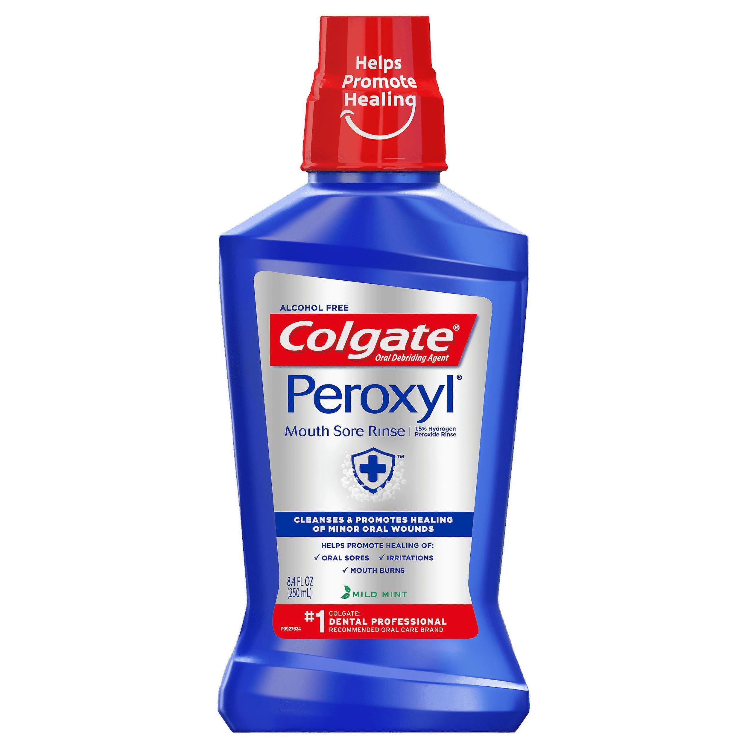 Colgate Peroxyl Στοματικό Έκπλυμα, Αντισηπτικό Στοματικό Καθαριστικό, Μέντα, 8 oz