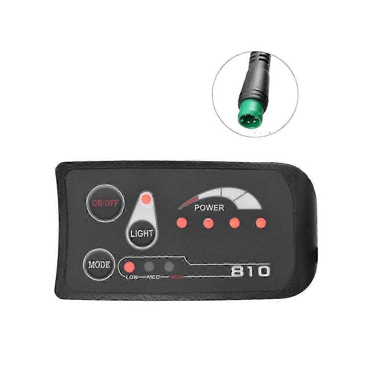 5PIN S810 sähköpyörämittari LED-näyttö IP65 36V UART sähköpyörän sähköpolkupyörämittarille (36V)
