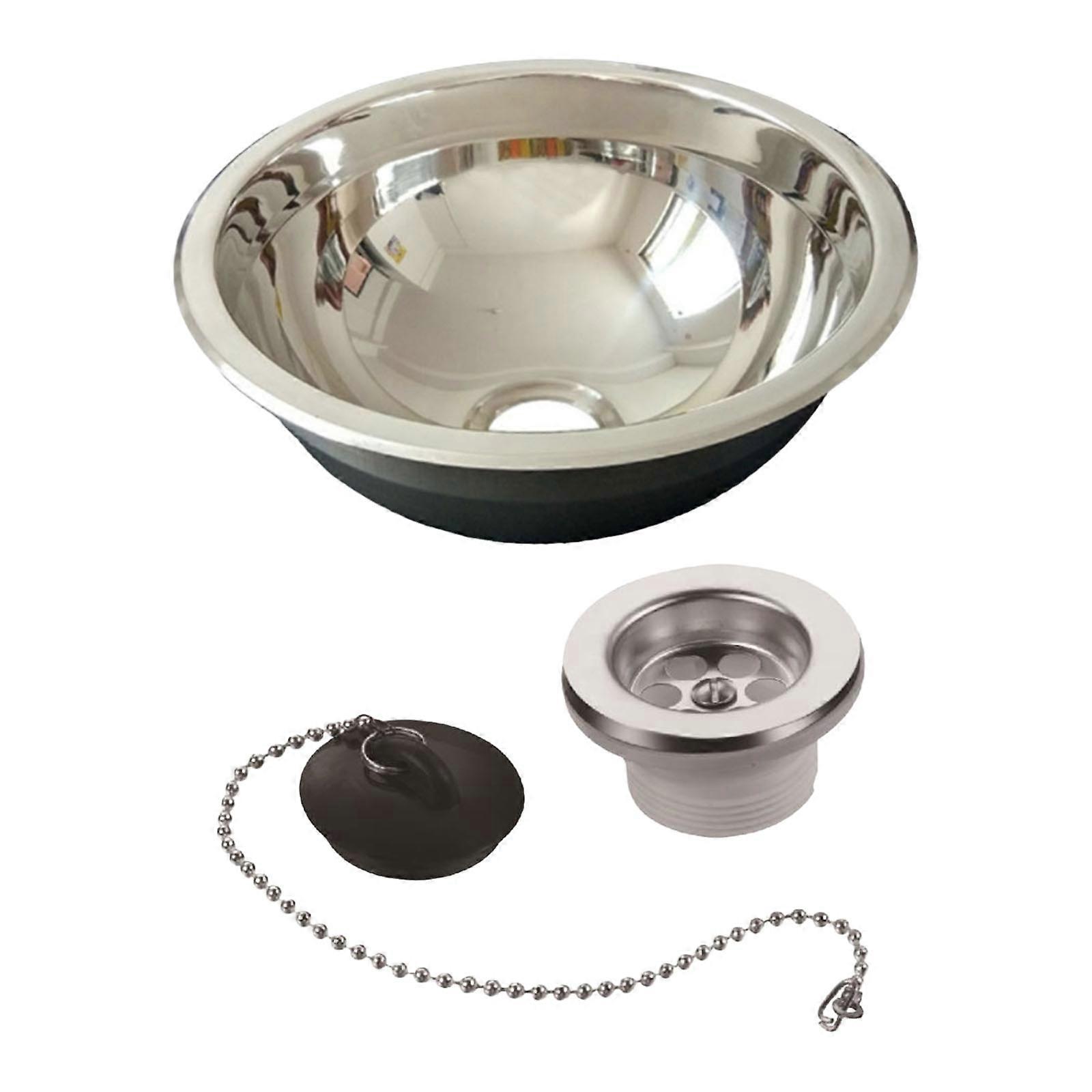 Thin Water Bowl Untarnished Building Quick Install For Narrow Sectors In Trailers Marine Use Multicolor