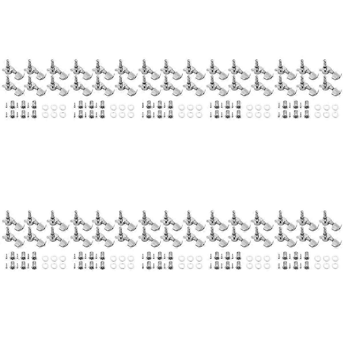 6 Pieces Silver Guitar String Tuning Tuner(3 for Left + 3 for Right)