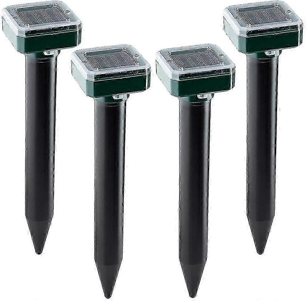 Solar Power Ultrasonic Mole Repellents, Upgrading Mole/mouse Etc 4pack