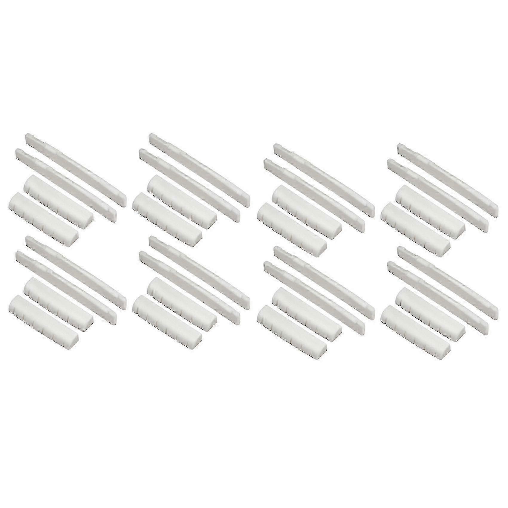 16 Sets Of 32Pcs 6 String Acoustic Guitar Bone Bridge Saddle and Nut Made Of Real Bone
