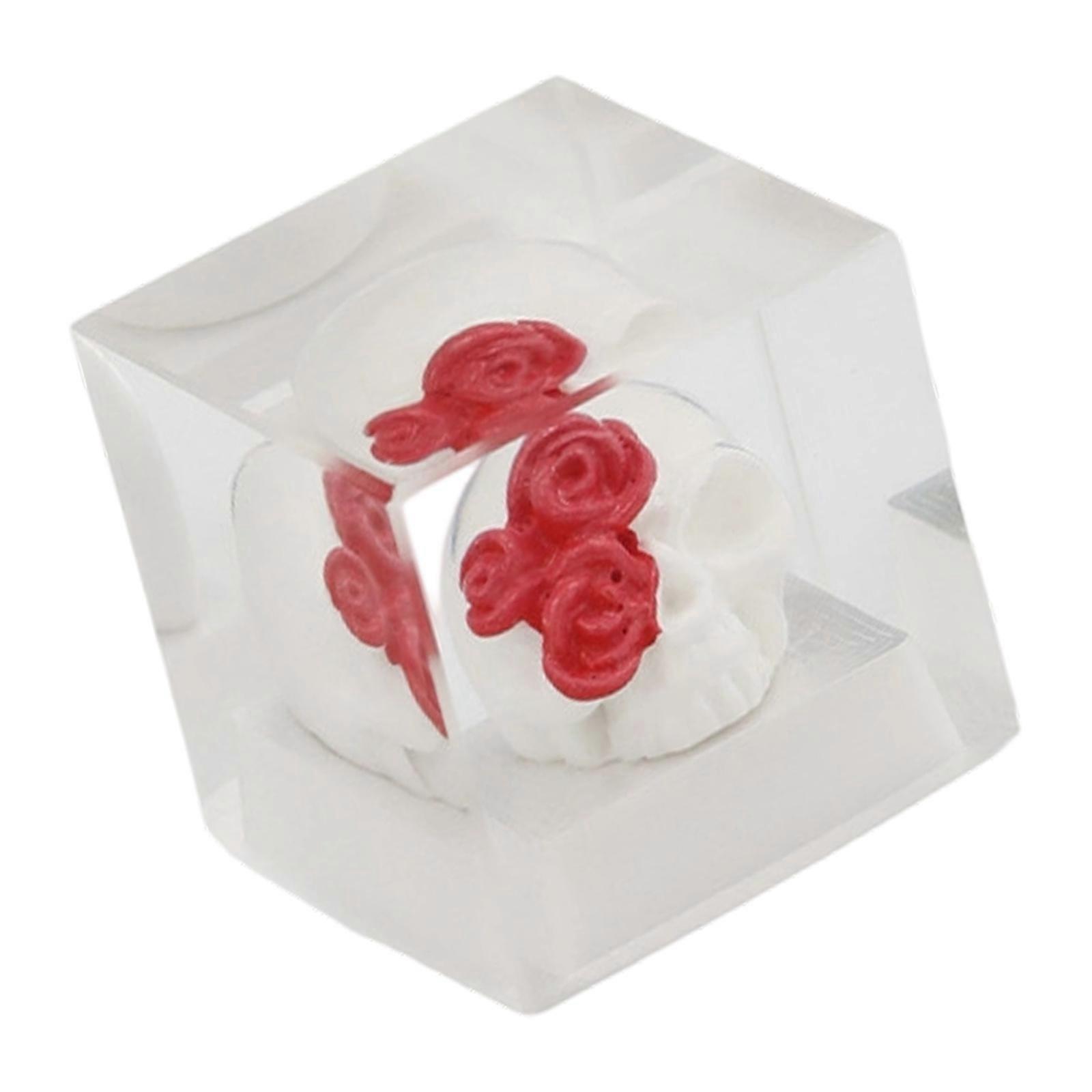 Skeleton Design Keycaps Premium Resin Mechanical Keyboards Accessories With Smooth Typing  White