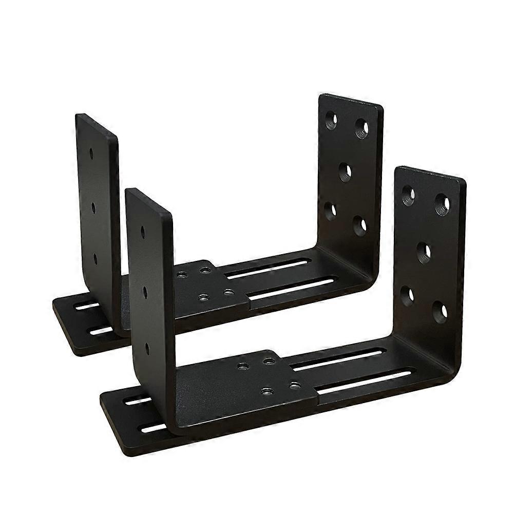 Adjustable Door Barricade Brackets, Heavy Duty Door Security Bracket, Drop Open Bar Holder for Security