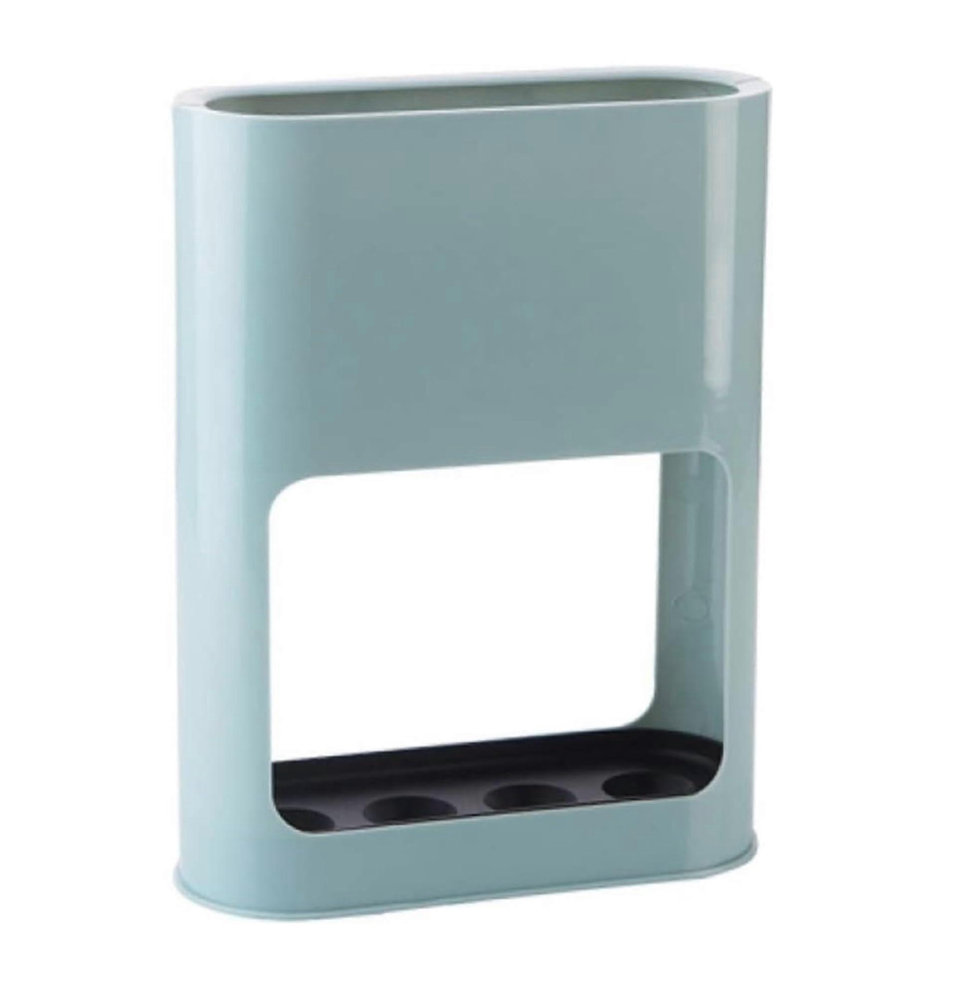 Umbrella Stand with Removable Drip Tray for Entryway Indoor Storage Organizer (White Blue)