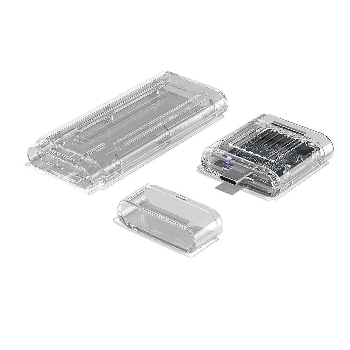 Detachable M.2 NVMe SSD Enclosure M.2 to Type-C USB3.2 External Adapter NVME SSD Case Box Laptop Ac