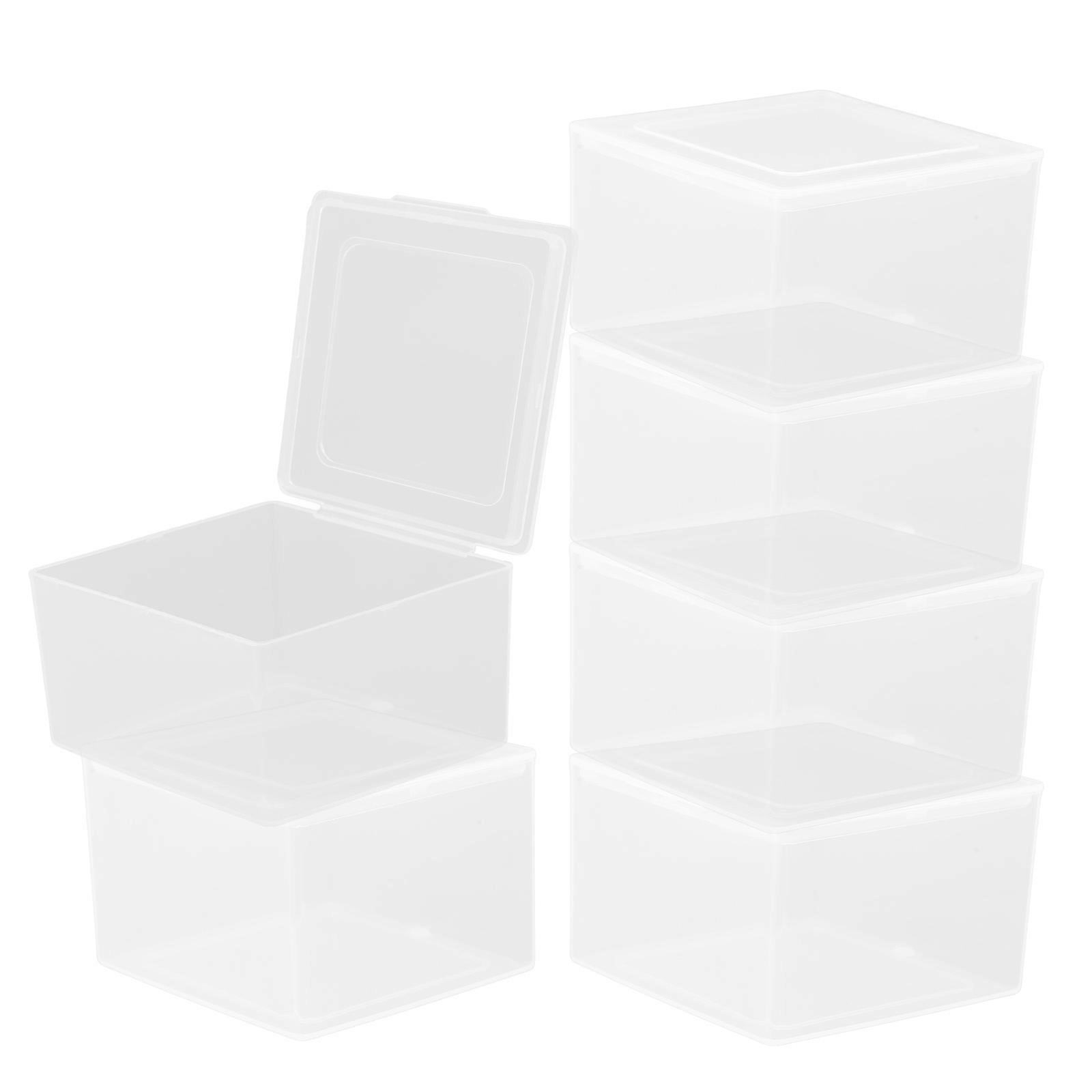 Transparent Small Beads Storage Boxes for Storage 6Pcs Mini Clear Containers