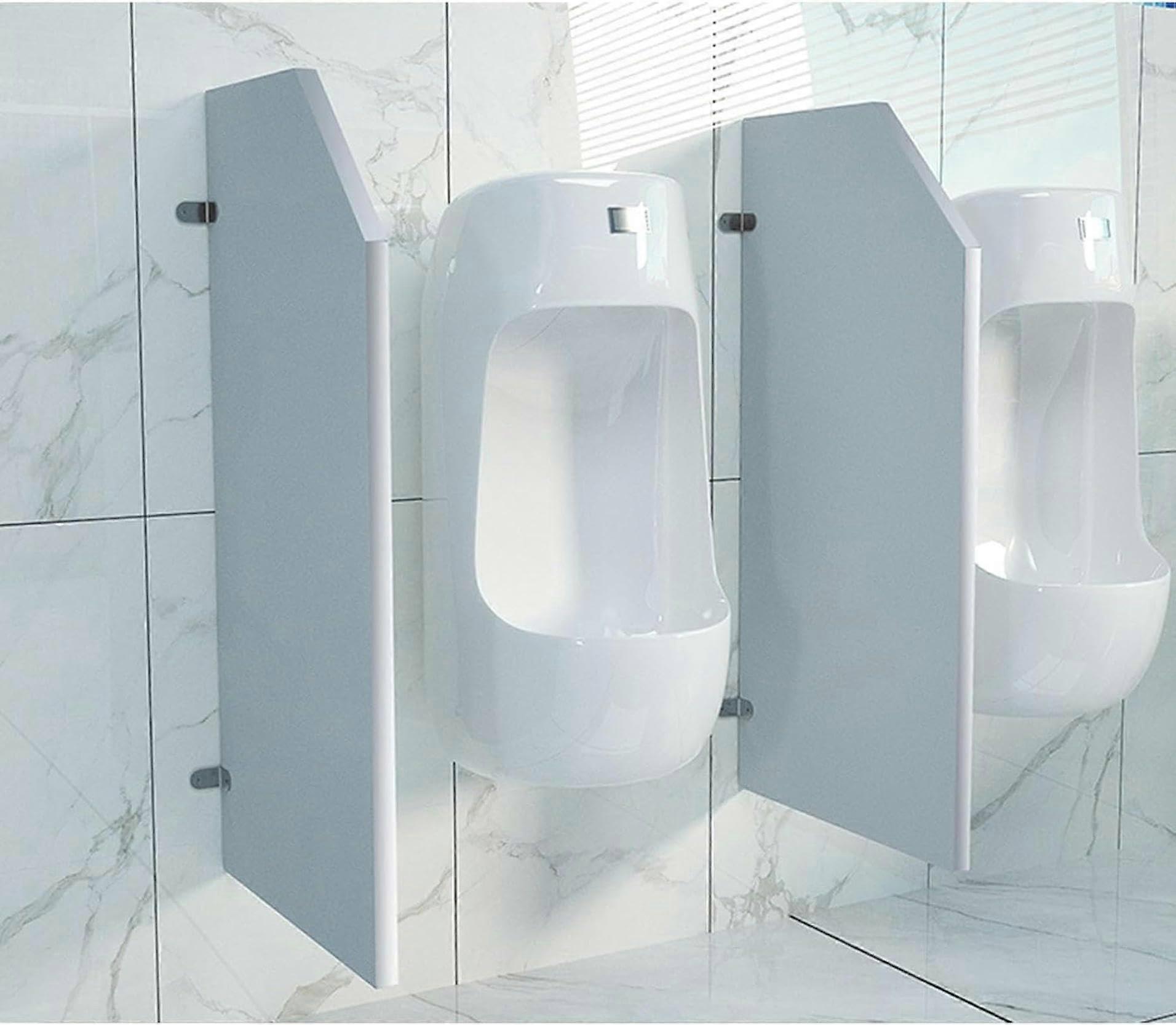 Urinal Privacy Screen Partition Panel for Public Restroom, Wall Mounted Divider for Men's Toilets