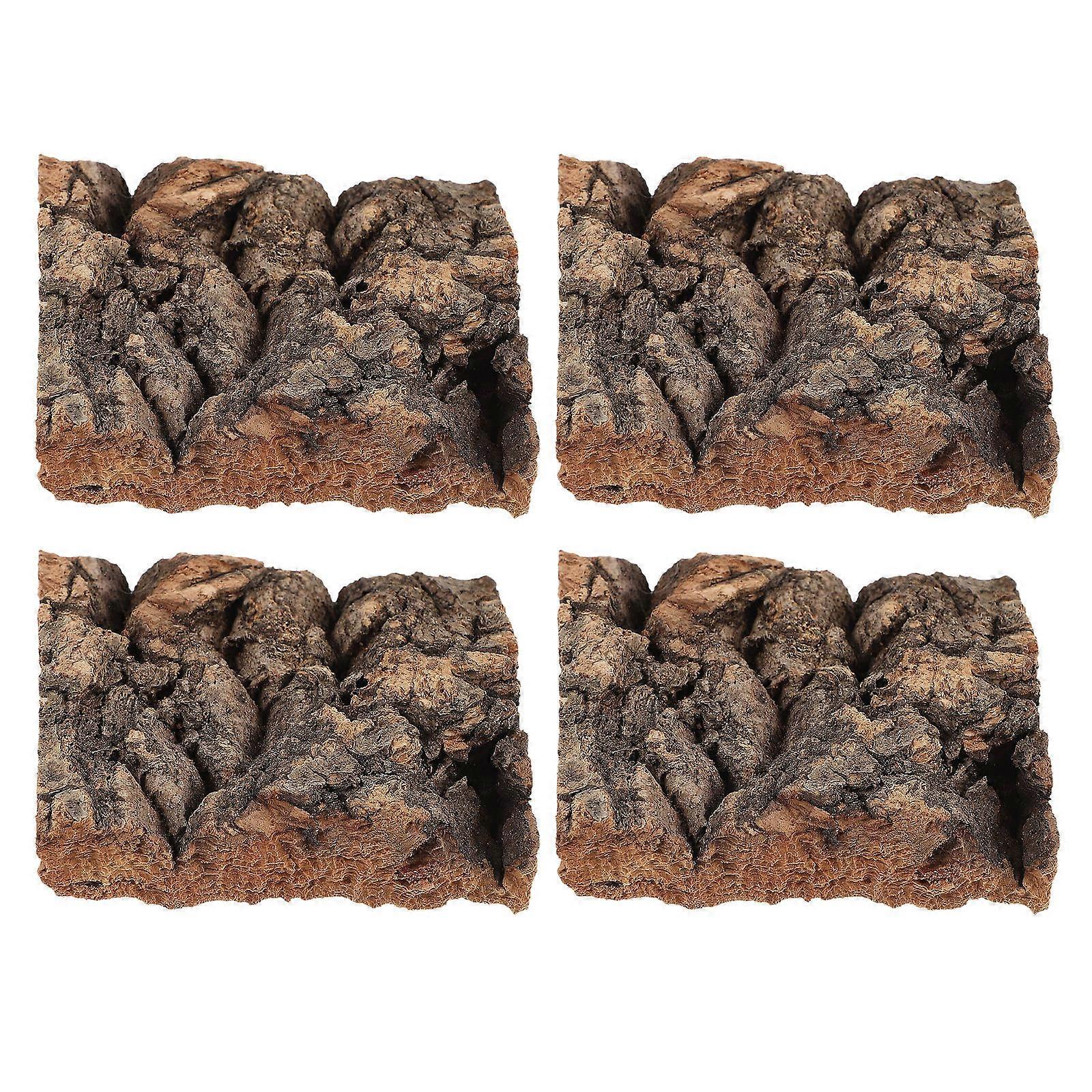 Pet Reptile Scenery Background Hideout and Climbing Platform 4Pcs Set