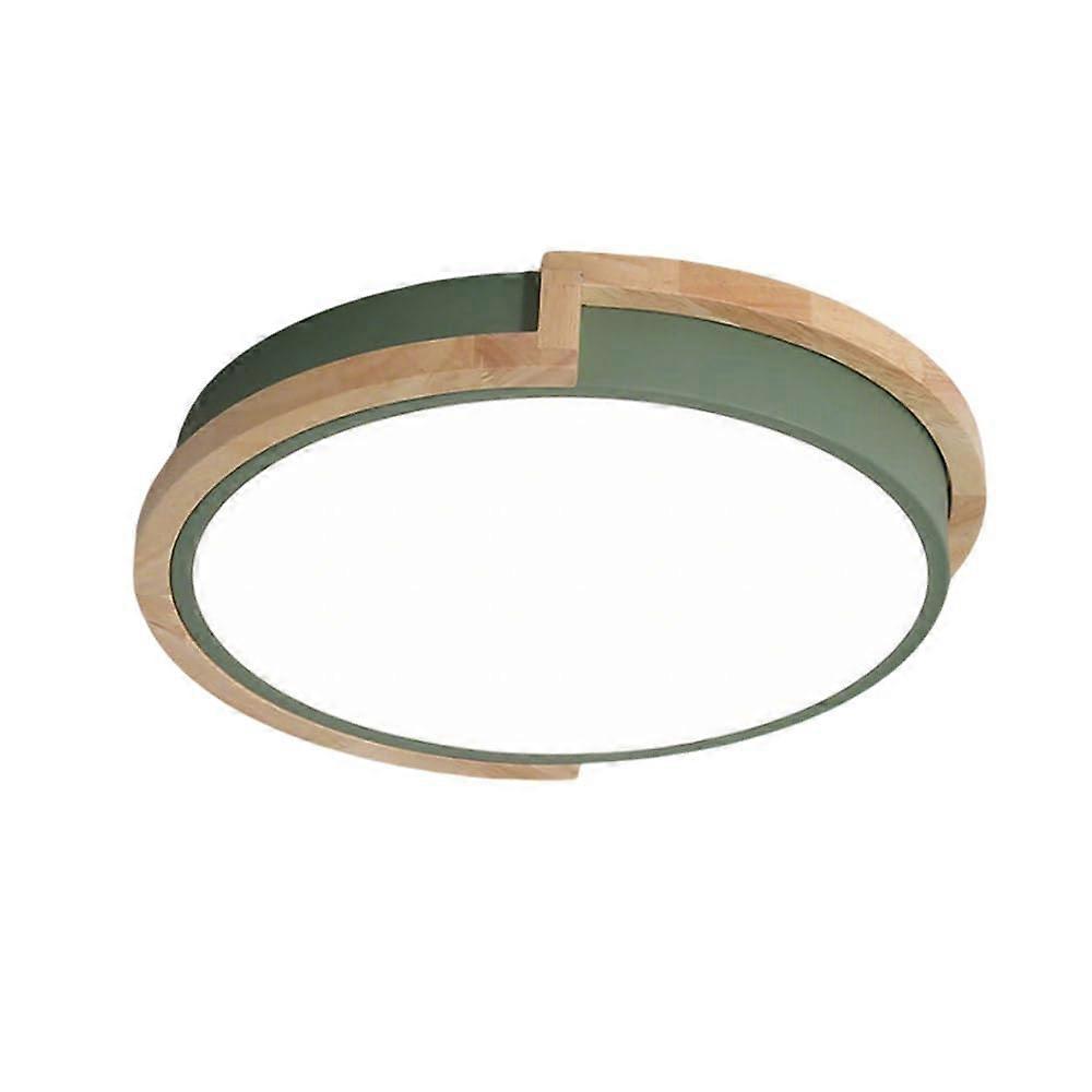 Dimmable LED Ceiling Light with Remote, Modern Flush Mount Round Fixture, Green 50cm, 3 Color