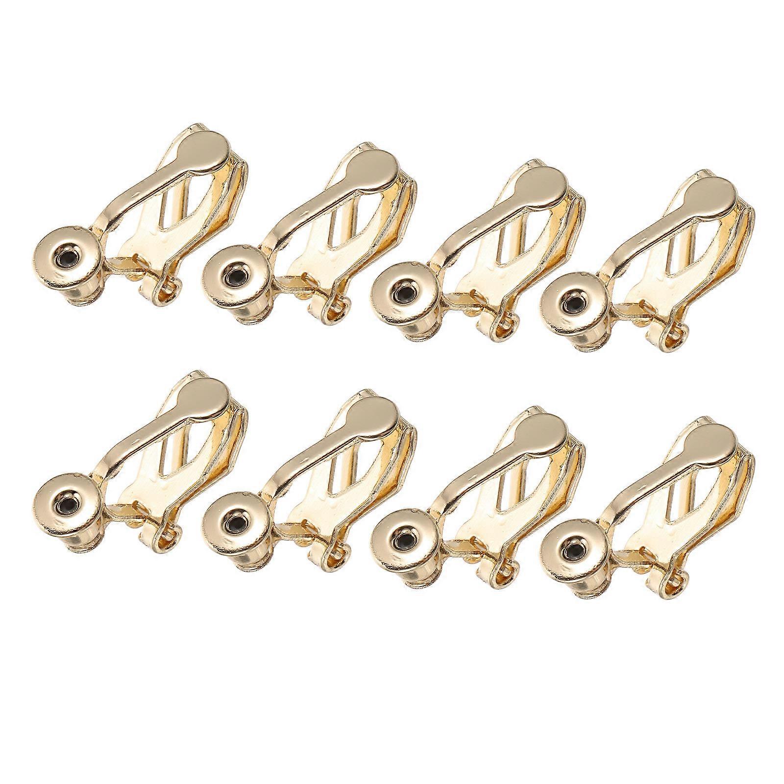 8pcs Clip-on Earring Base Safe Non-Pierced Ear Clips Earring DIY Material