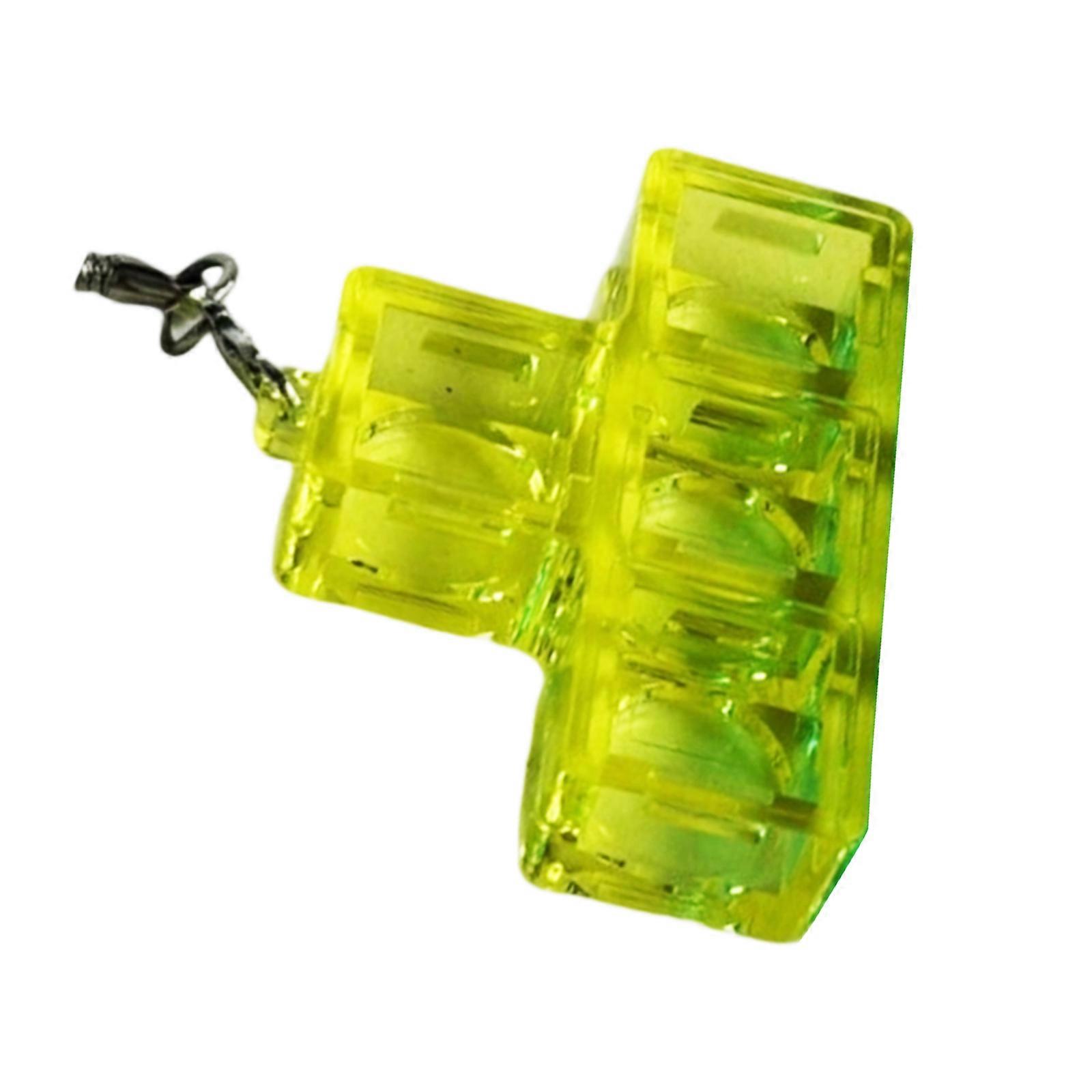 Anxiety Reducing Press Button Keychain Clear Sugar Block Design Ornament for Relaxation Desk Decoration Accessory  Yellow