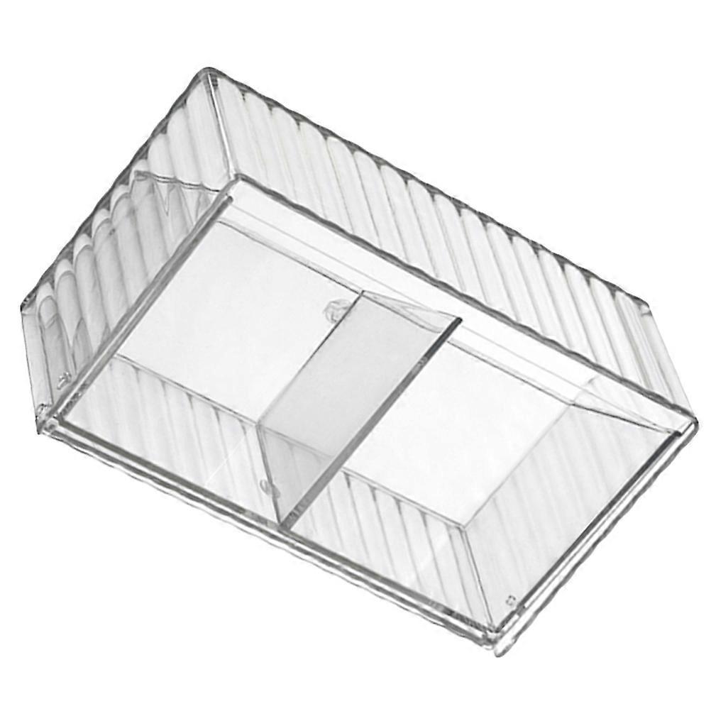 Wall Mounted Storage Box for Cotton Swabs with 2Pcs Transparent Holders