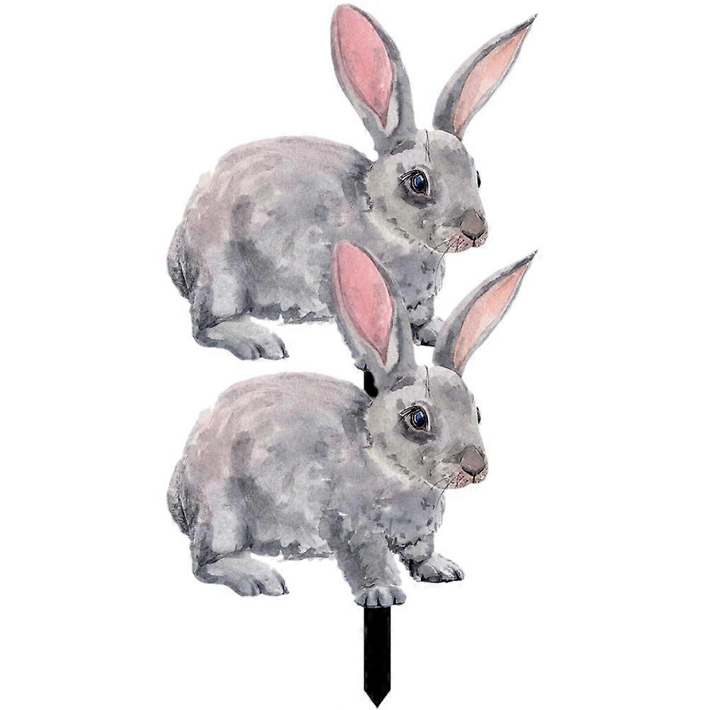 Easter Garden Sign Decorative Rabbit Statues for 10Pcs