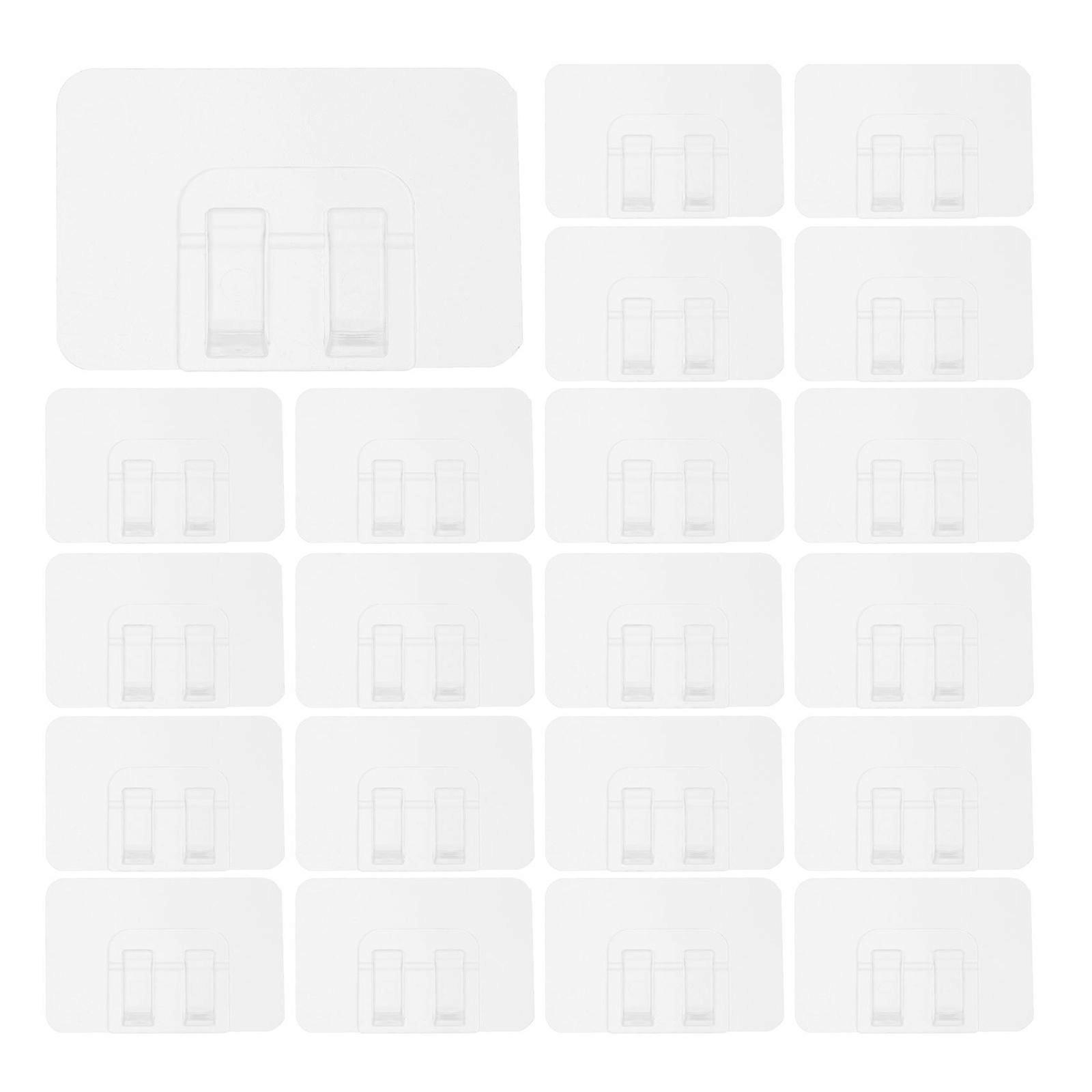 Outdoor String Light Clips Adhesive Cord Clips for Hanging 100Pcs Transparent