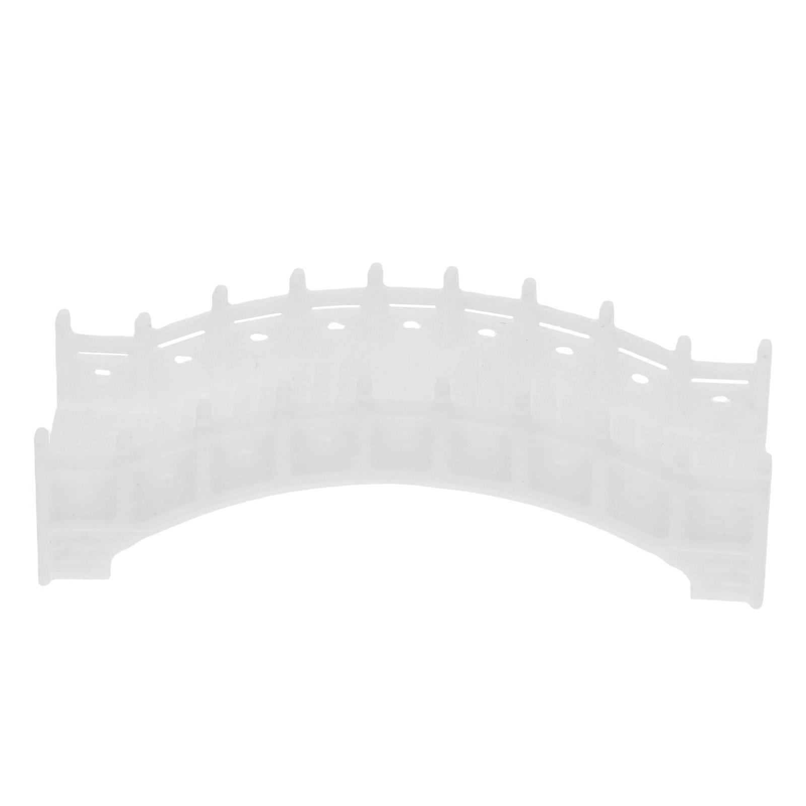 Miniature Arch Bridge Figurine Sand Table Model for Decor Plastic White