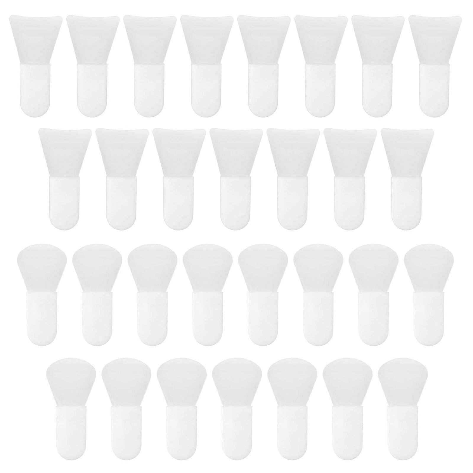 30pcs Silicone Facial Mask Brush Applicators with Durable PVC Handle for Skincare and Uniform Coverage