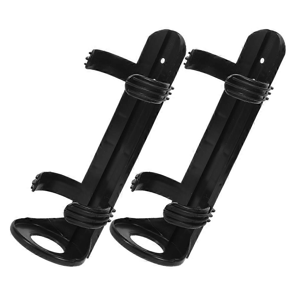 Black Plastic Car Bracket for Fire Extinguisher Trunk Mounting 2pcs