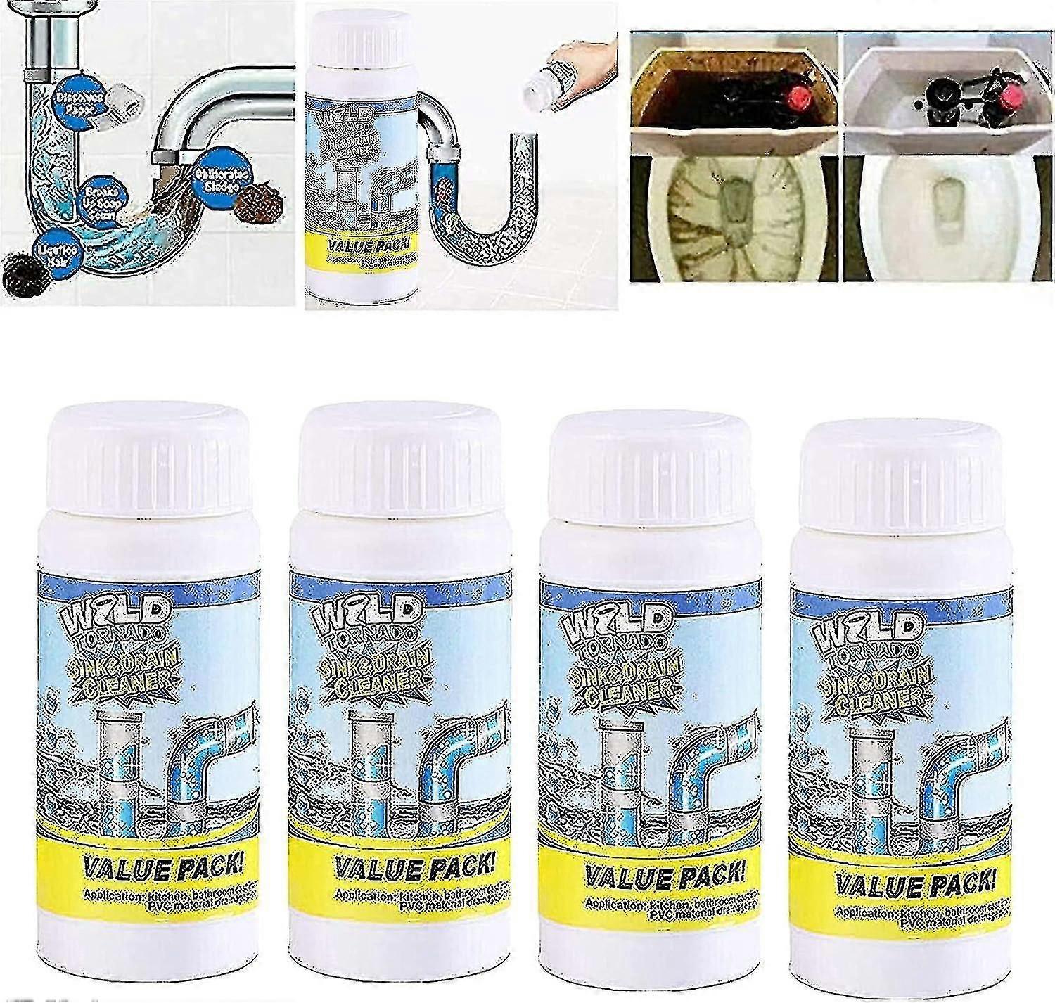 منظف حوض وتصريف Wild Tornado ، منظف أنابيب بالوعة وتصريف قوي ، منظف تصريف رغوي سريع لمطبخ المرحاض