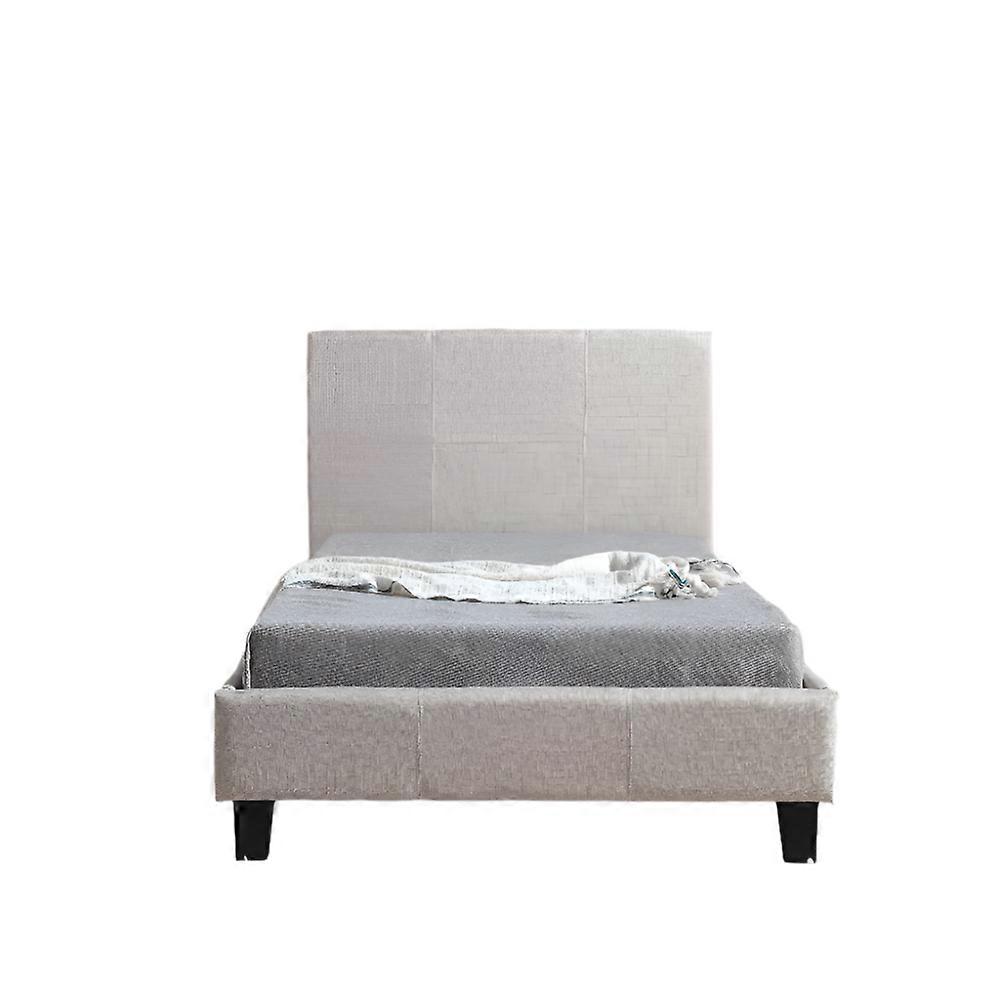 King Single Linen Fabric Bed Frame Beige King Single Bed Frames
