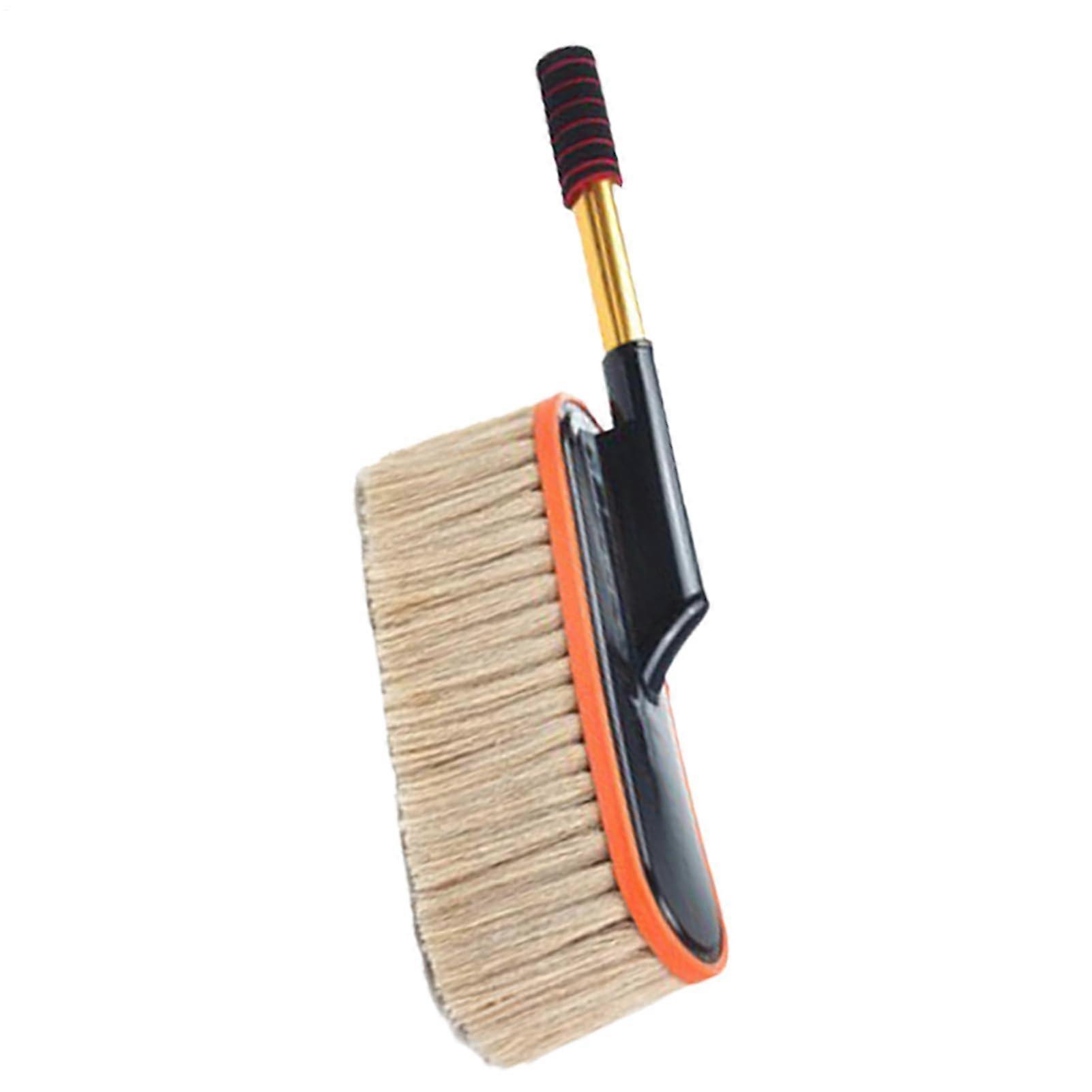 Car Duster with Adjustable Telescoping Handle for Interior and Exterior Cleaning, Cream Color