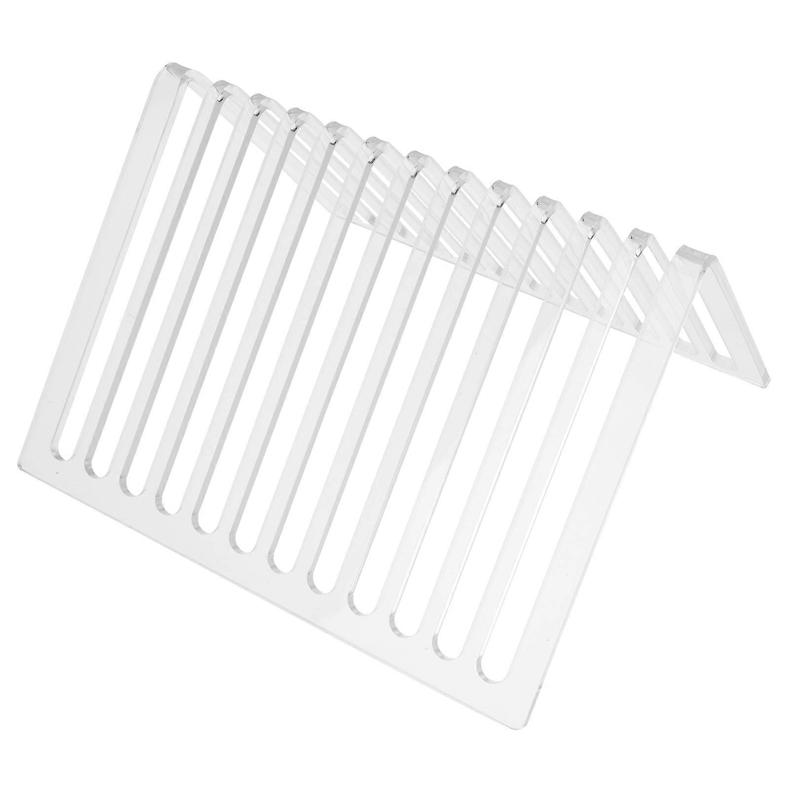 Desktop Cd Rack for Storage 2Pcs Transparent Triangle Book Display Rack