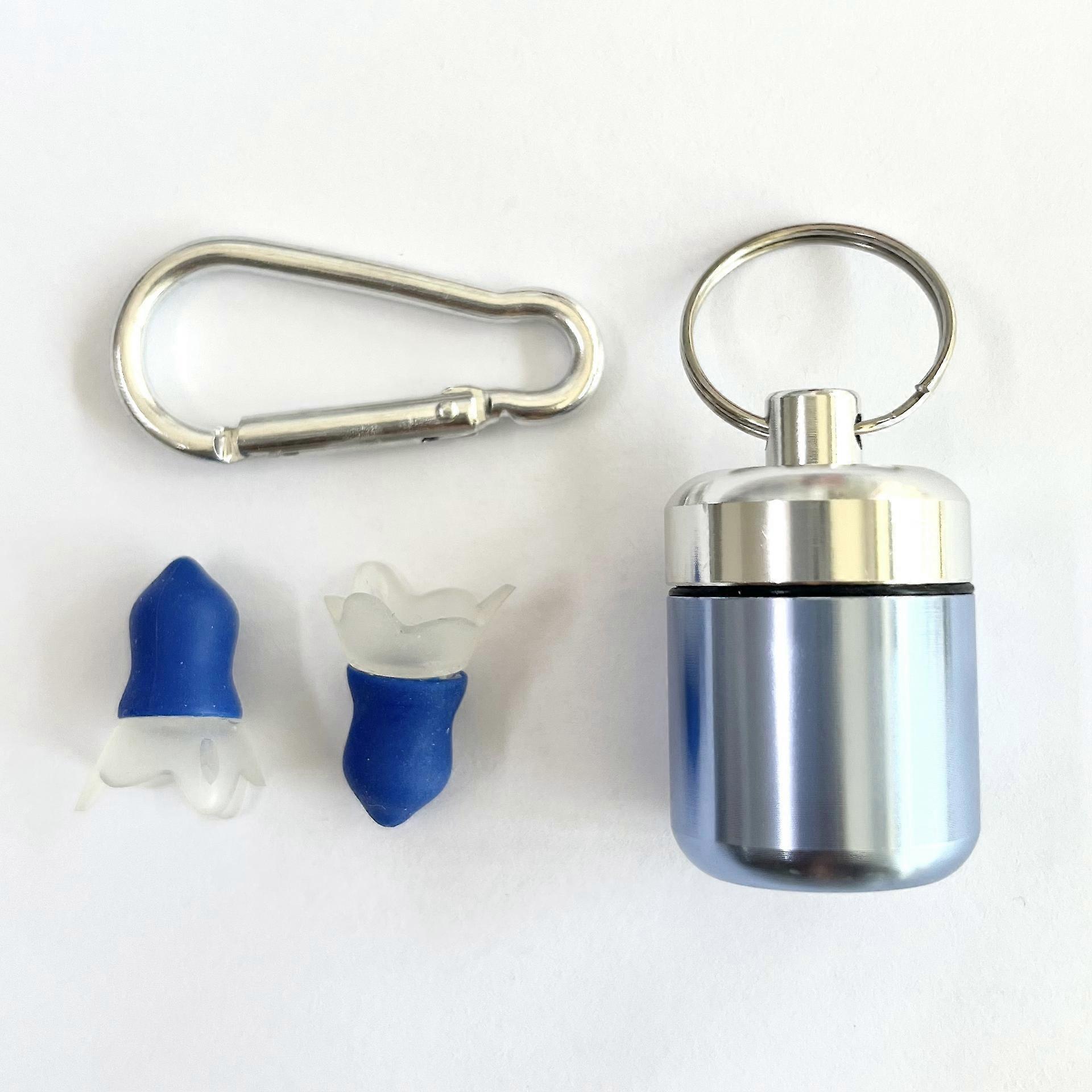 Mcomic Earplugs, Soundproof Liquid Silicone Filter Earplugs, Flying Earplug Storage Waterproof Compartment