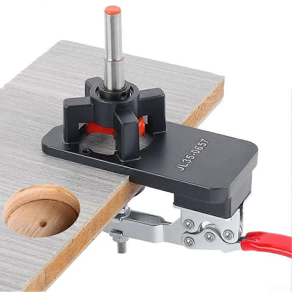 35mm Cabinet Hinge Jig with Adjustable Drill Guide, Durable Alloy Concealed Hinge Tool for Kitchen and Wardrobe Doors