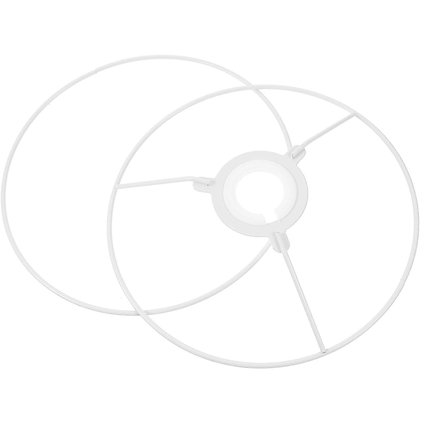 Lamp Shade Ring Set Lampshade Frames for Lights 5Sets White Metal Rings