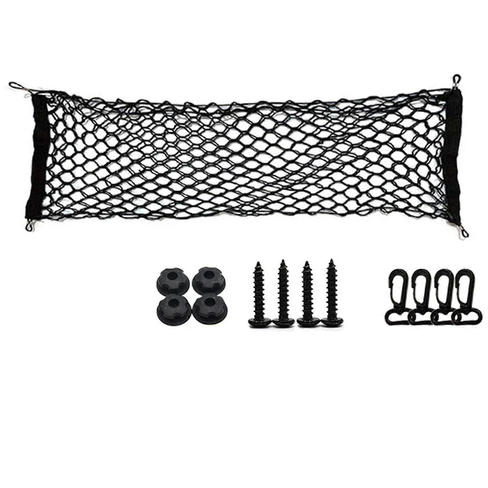 Car Trunk Cargo Net Elastic Nylon Double Layer 90x30cm Rear Back Storage Organizer