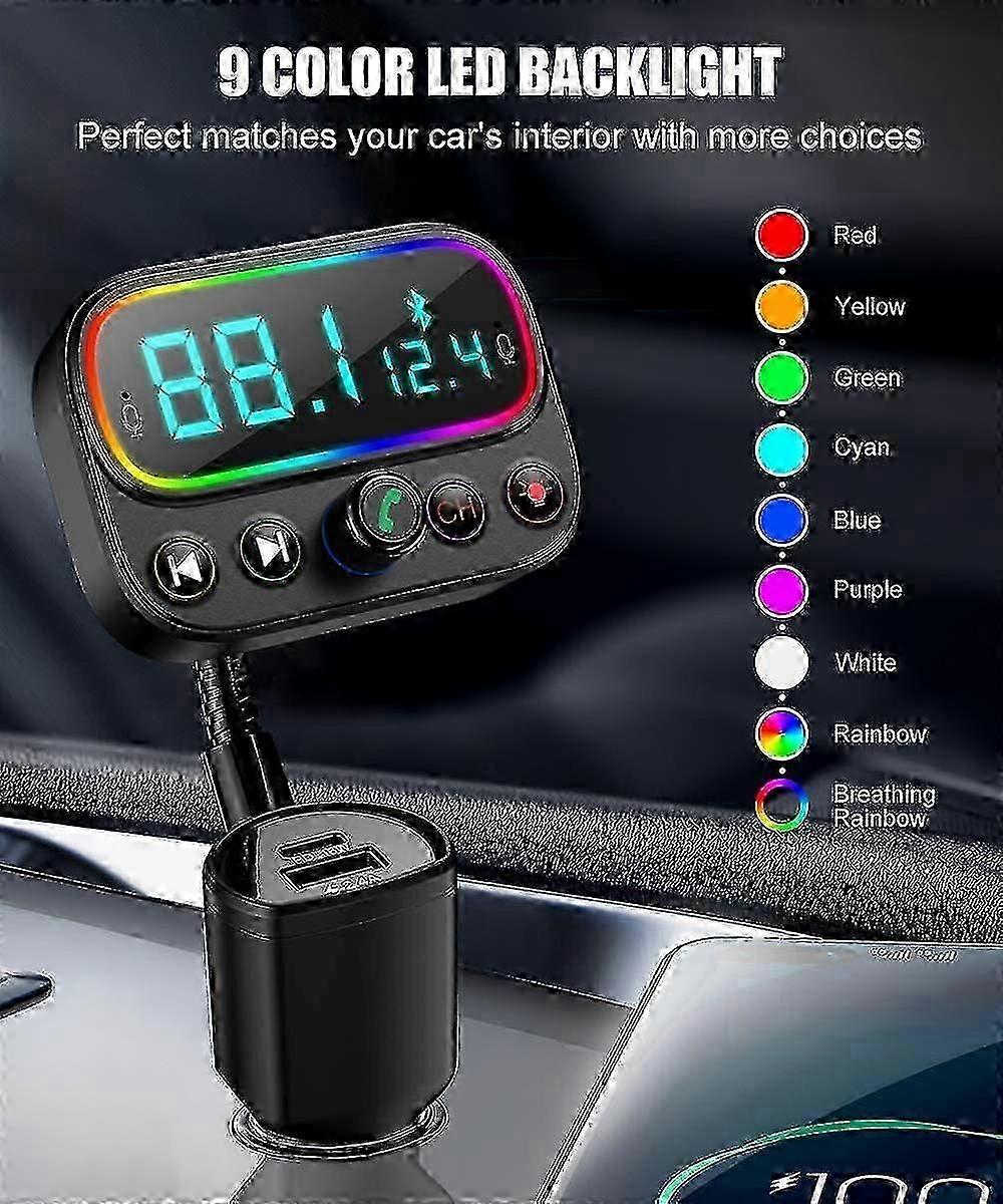 2025 Bluetooth Car Adapter Usb C Pd Car Bluetooth Transmitter Wireless Car Bluetooth Kit