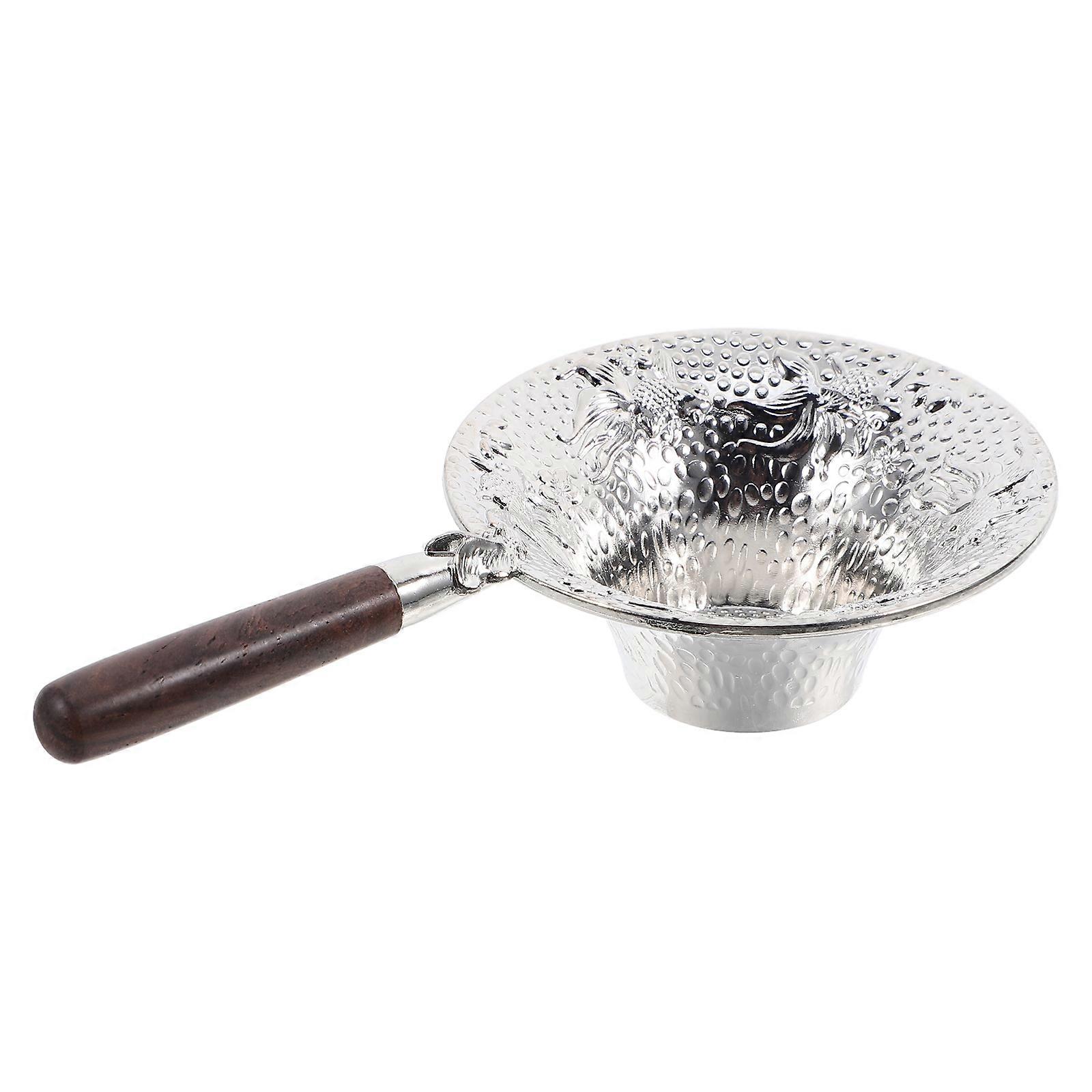 Loose Tea Leaf Strainer Chinese Tea Strainer with Handle Filter 5Pcs