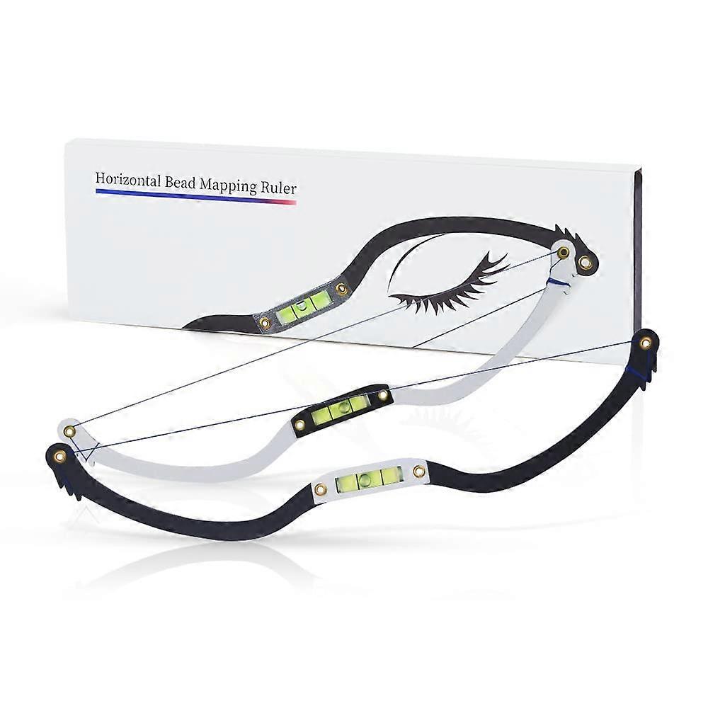 Eyebrow Mapping String Tool with Golden Ratio Microblading Ruler and Bubble Level for Precise Brow Symmetry