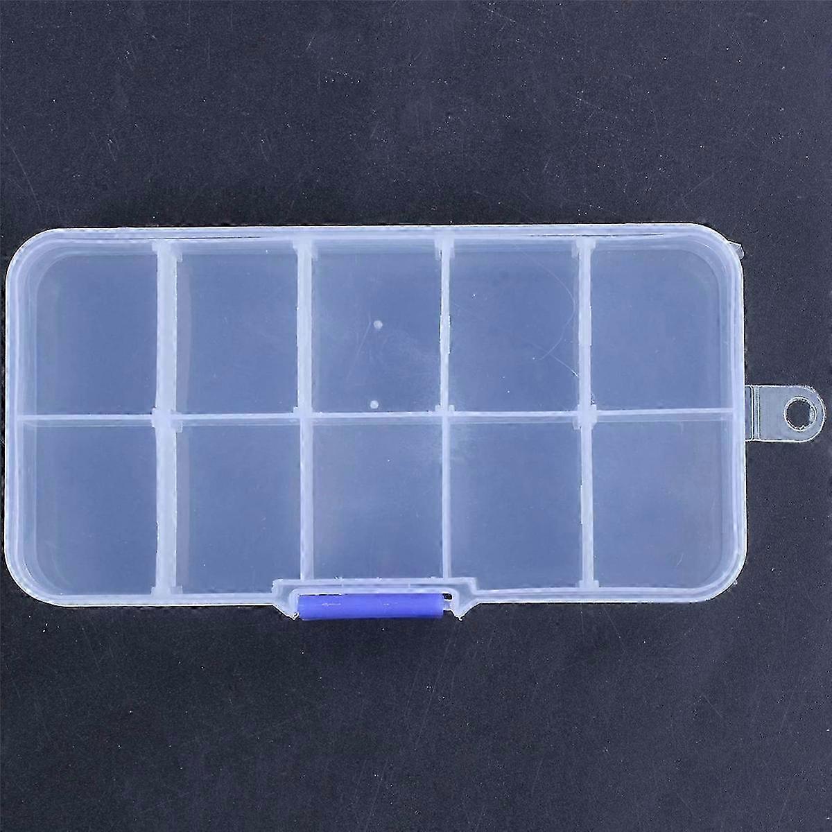 2Pcs 10-Slot Portable Plastic Resistors Electronic Component Case Box